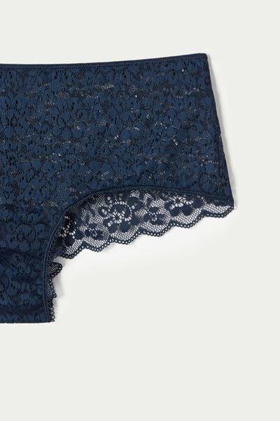 Navy Lace-Detailed Boy Shorts, Absolute Blue, large image number 6