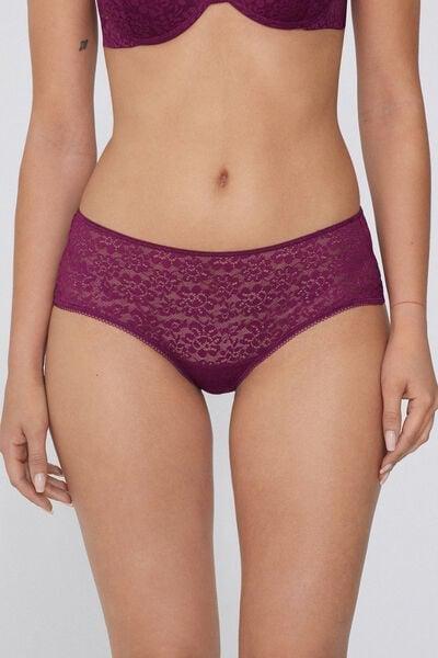 BORDEAUX Recycled Lace French Knickers, 5701_719Y, large image number 0