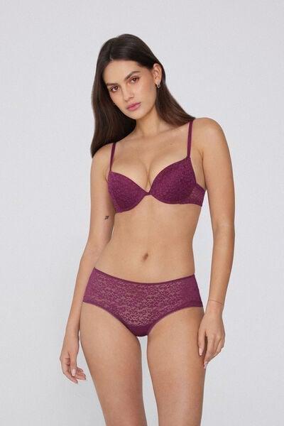 BORDEAUX Recycled Lace French Knickers, 5701_719Y, large image number 1