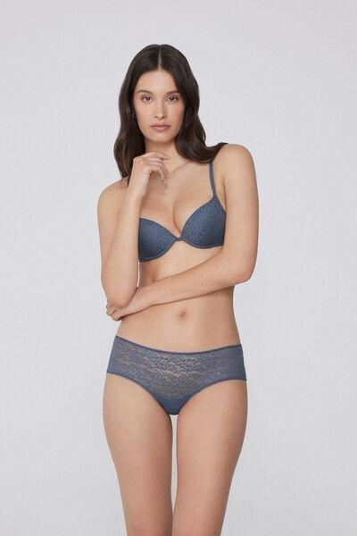 GALACTIC BLUE Recycled Lace French Knickers, 5701_730Y, medium