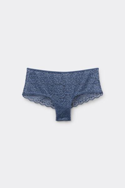 GALACTIC BLUE Recycled Lace French Knickers, 5701_730Y, large image number 4