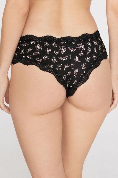 Black Brazilian-Cut French Knickers, 5701_681Z, medium