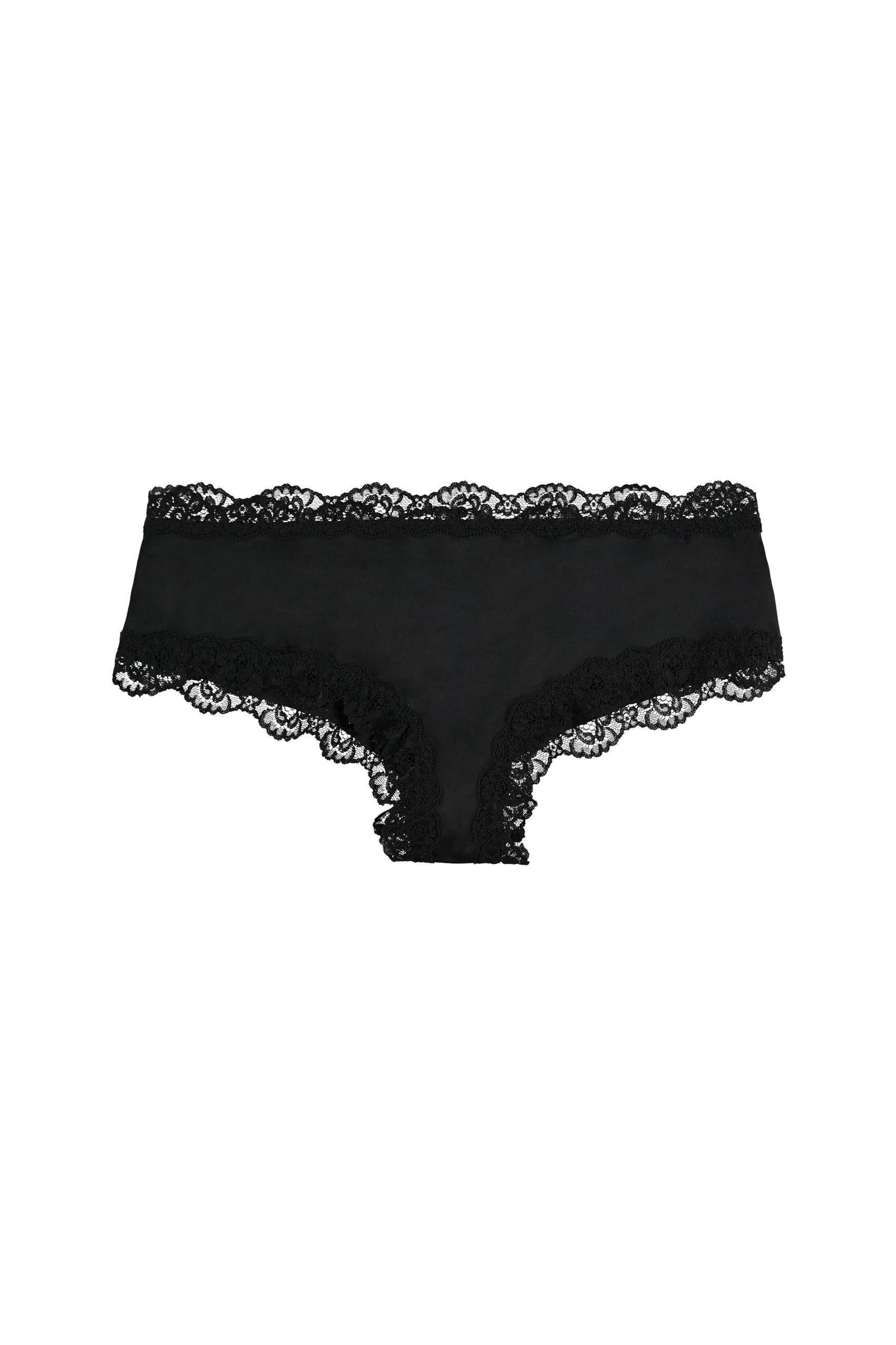 Black Lace-Trimmed Brazilian Culotte, , large image number 2