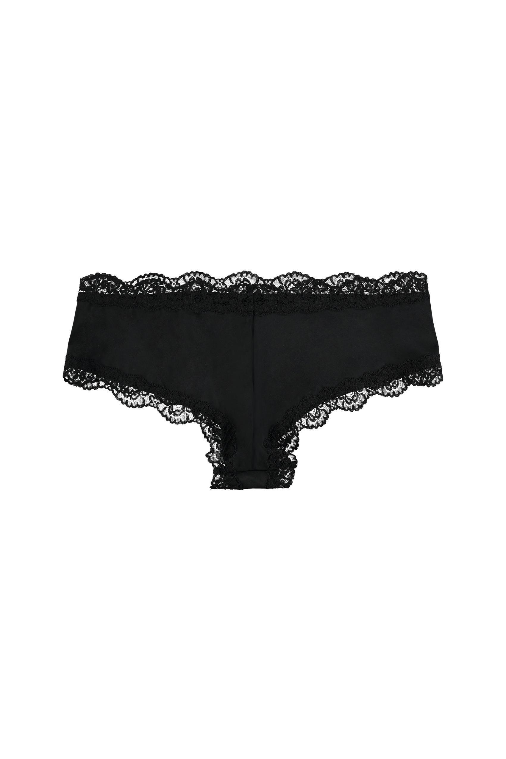 Black Lace-Trimmed Brazilian Culotte, , large image number 3
