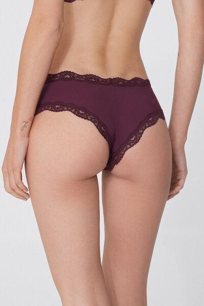 Burgundy Brazilian Culotte, 5701_065Y, large image number 2