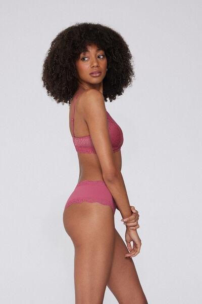 Pink Lace Brazilian Panty, 5701_322Y, large image number 0