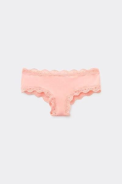 Pink Lace And Microfiber Cheeky Hipster, 5701_514W, large image number 3