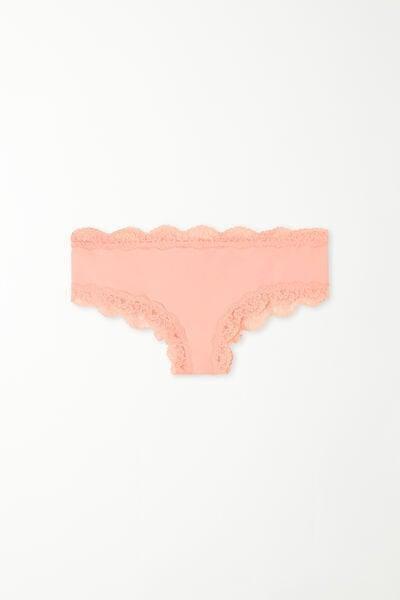 Pink Lace And Microfiber Cheeky Hipster, 5701_514W, large image number 4