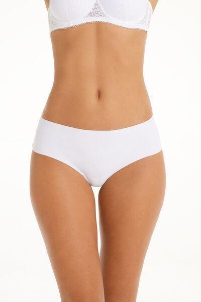 Tezenis - White Laser Cut Microfibre And Recycled Lace French Knickers