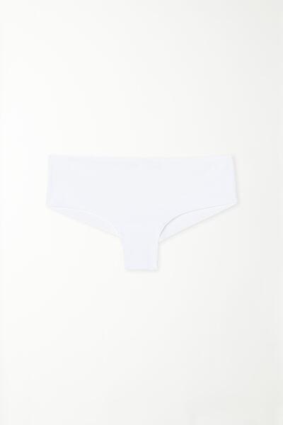 Tezenis - White Laser Cut Microfibre And Recycled Lace French Knickers
