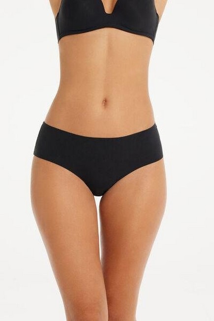 Tezenis - Black Laser Cut Microfibre And Recycled Lace French Knickers