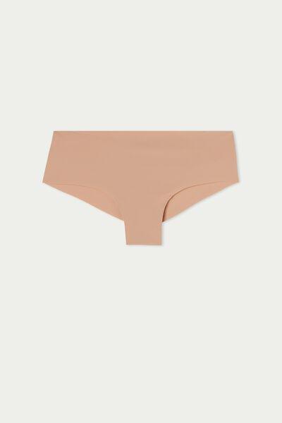 Nude Laser Cut Microfibre And Recycled Lace French Knickers, , large image number 4