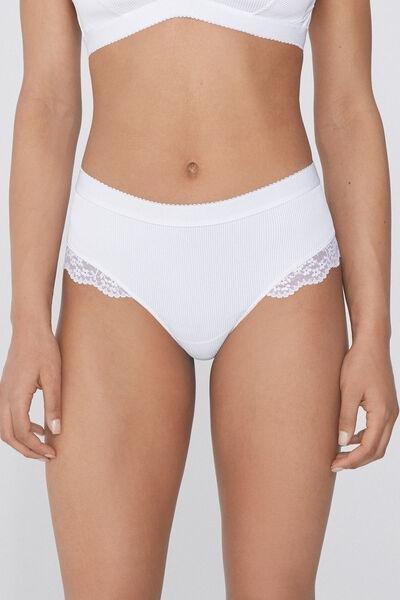 White Lounge Retreat French Knickers, , large image number 0
