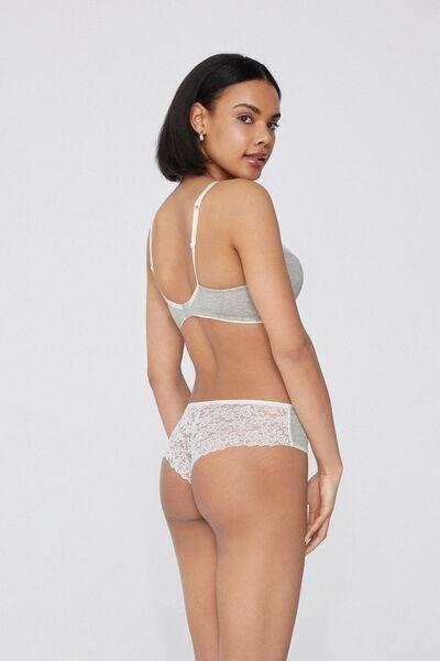 Grey Brazilian-Cut French Knickers, , large image number 1