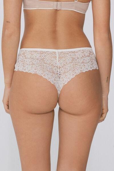 Beige Brazilian-Cut French Knickers, , large image number 2