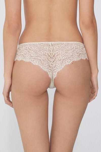 Ecru Brazilian-Cut French Knickers, , large image number 3