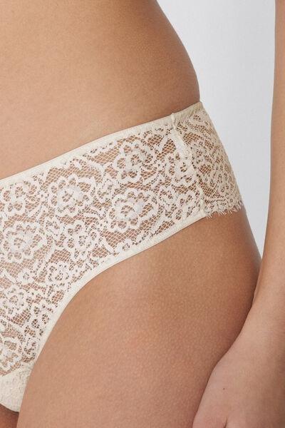 Ecru Brazilian-Cut French Knickers, , large image number 4