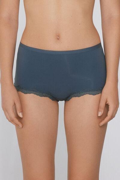 Grey Light Touch High-Waist French Knickers, , large image number 0