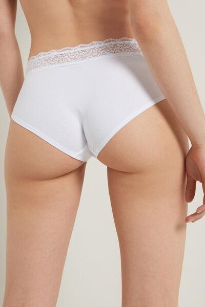 White High-Rise Knickers, , large image number 1