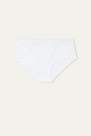 Tezenis - White Cotton And Recycled Lace French Knickers