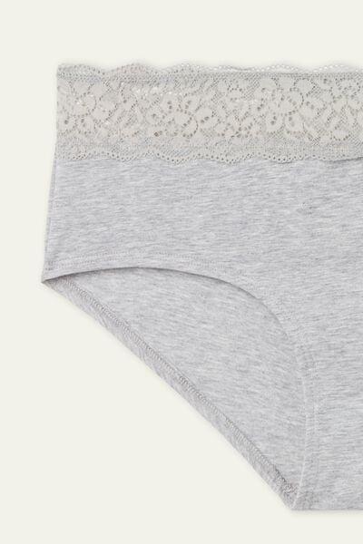 مزيج رمادي "اتح من القطن والدانتيل ال"رنسي المعاد تدويره ، للنساء, Light Grey Blend, large image number 6