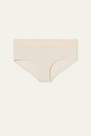 Tezenis - Cream Cotton And Recycled Lace French Knickers