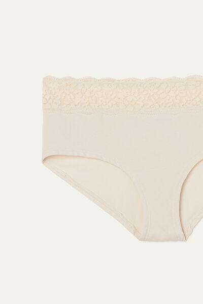 Cream High-Rise Knickers, Ivory Cream, large image number 6