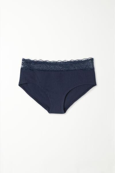 Blue High-Rise Knickers, , large image number 4