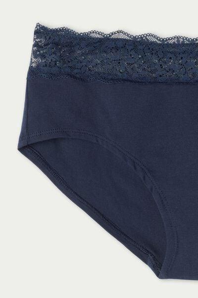 Blue High-Rise Knickers, Absolute Blue, large image number 6