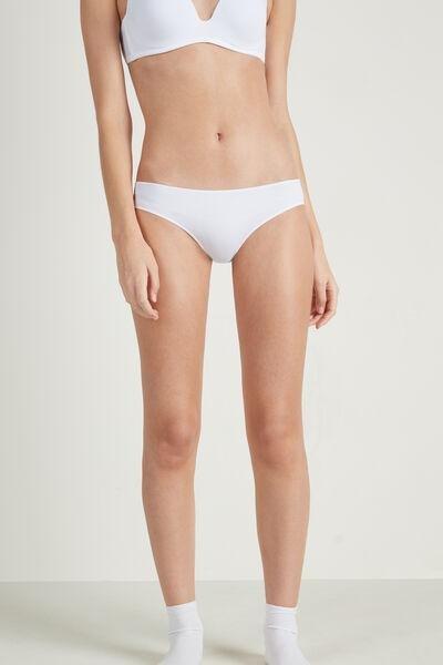 White Microfibre Panties, , large image number 1