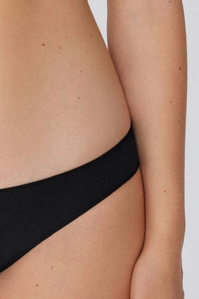 Black Low-Rise Panties, Black, large image number 3