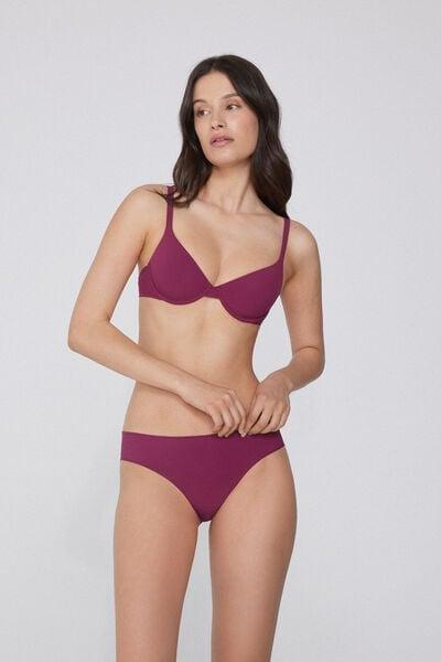Burgundy Low Waist Knickers, 5701_719Y, large image number 0
