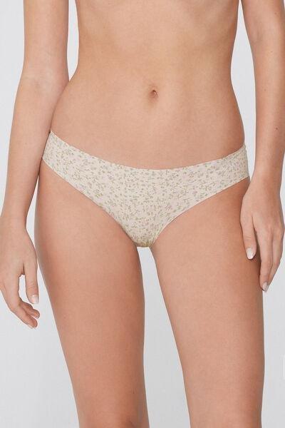 Cream Laser-Cut Printed Microfibre Briefs, 5701_515W, large image number 0