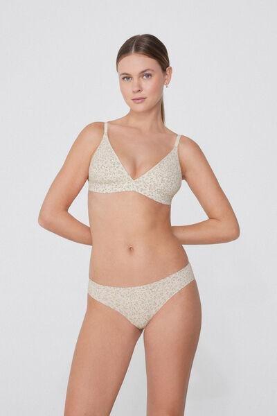 Cream Laser-Cut Printed Microfibre Briefs, 5701_515W, large image number 1