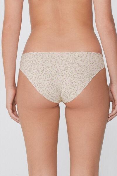 Cream Laser-Cut Printed Microfibre Briefs, 5701_515W, large image number 2