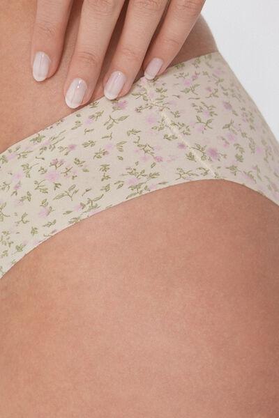 Cream Laser-Cut Printed Microfibre Briefs, 5701_515W, large image number 3