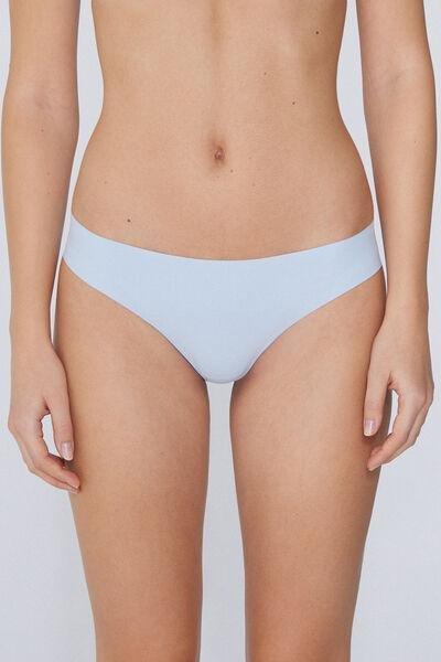 Blue Laser-Cut Microfibre Briefs, , large image number 0