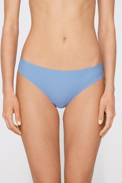 Blue Laser-Cut Recycled Microfibre Knickers, 5701_393Z, medium