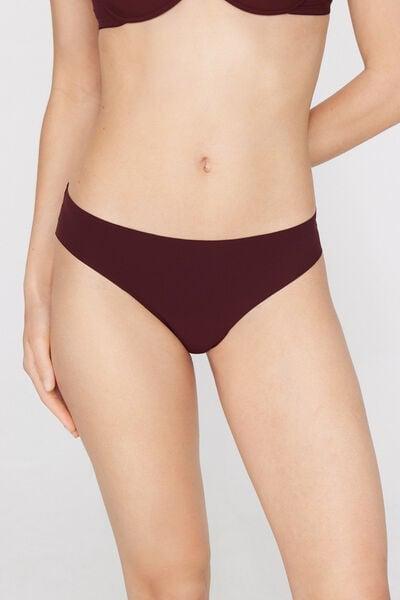 Brown Laser-Cut Recycled Microfibre Knickers, 5701_581Z, large image number 1