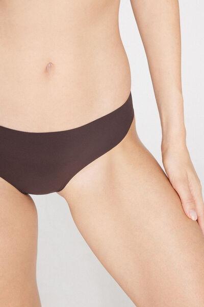 Brown Laser-Cut Recycled Microfibre Knickers, 5701_680Z, large image number 3
