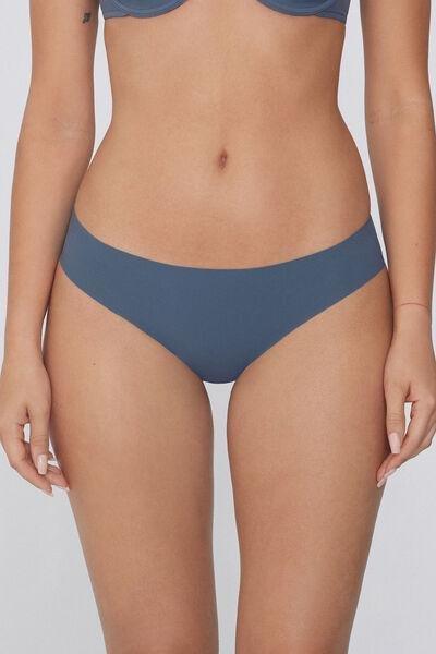 GALACTIC BLUE Laser-Cut Recycled Microfibre Knickers, , large image number 0