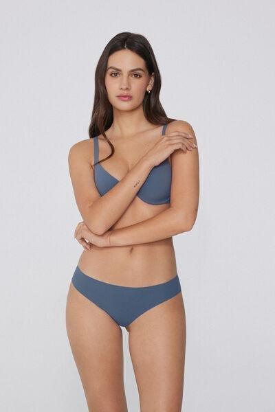 GALACTIC BLUE Laser-Cut Recycled Microfibre Knickers, , large image number 1