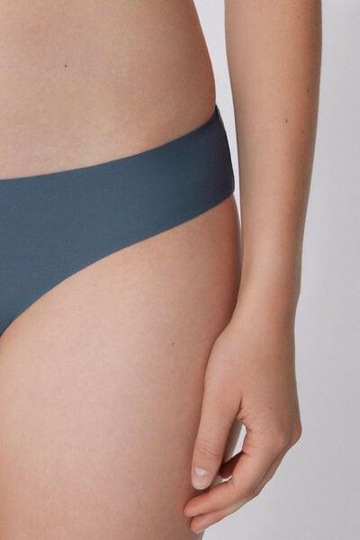 Grey Laser-Cut Recycled Microfibre Knickers, , large image number 2