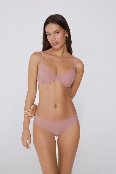 Pink Laser-Cut Recycled Microfibre Knickers, , large image number 1