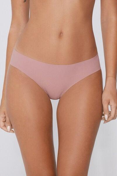 Pink Laser-Cut Recycled Microfibre Knickers, 5701_946Y, large image number 1
