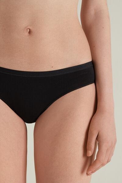 Black Elasticated Panties, , large image number 1