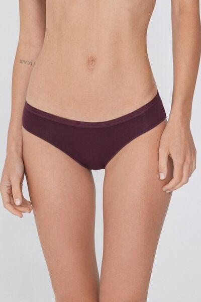 Burgundy Elasticated Panties, 5701_065Y, large image number 1