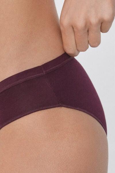 Burgundy Elasticated Panties, 5701_065Y, large image number 3