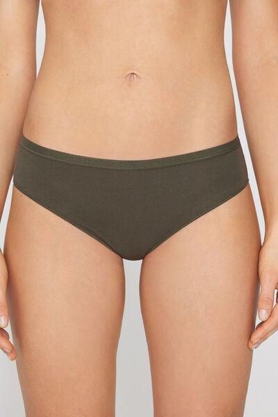 Green Stretchy Cotton Knickers, 5701_226Z, large image number 1