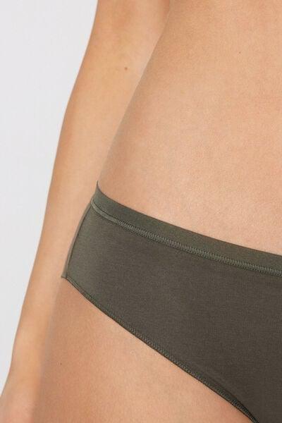 Green Stretchy Cotton Knickers, 5701_226Z, large image number 3